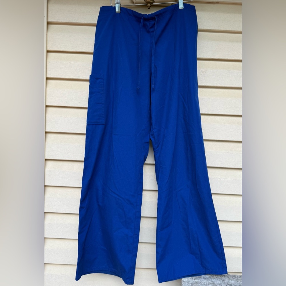 SB Scrubs Blue Nursing Scrubs Pants,Elastic Back Waist,Drawstring,Thigh Pocket M